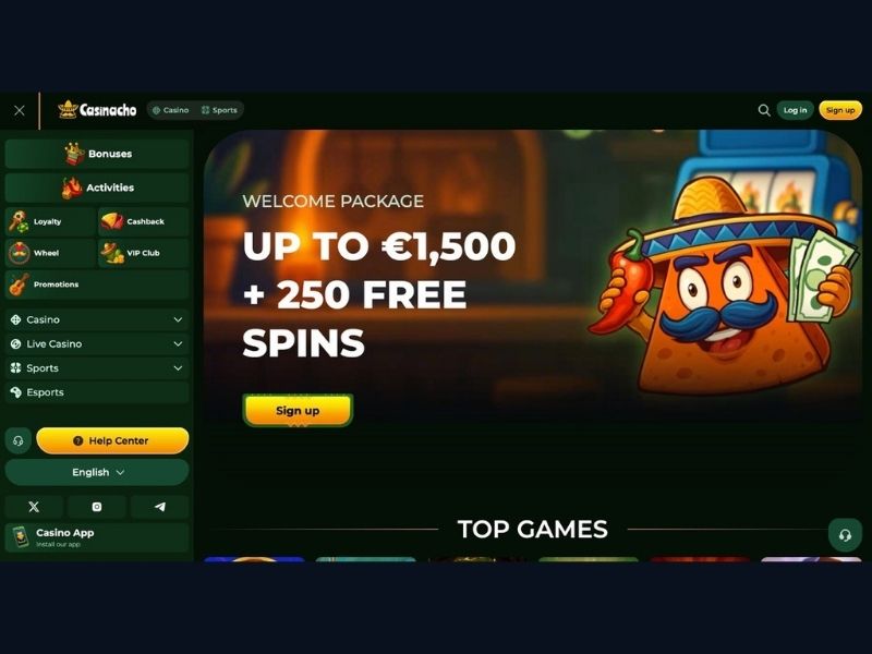 Dashboard and weekly account management at Casinacho Casino Nacho Casino for Canada